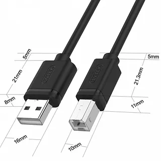 Unitek Kabel USB 2.0 AM-BM, 3M; Y-C420GBK