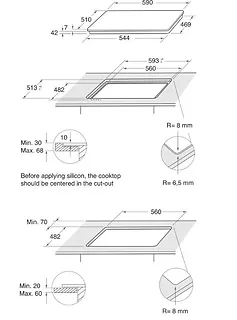 Indesit Płyta gazowa szklana ING 61T/BK