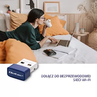 Qoltec Bezprzewodowy mini adapter Wi-Fi | BT 4.0 USB | standard N