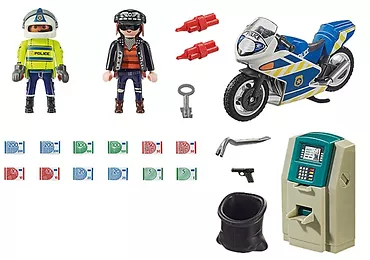 Playmobil Zestaw z figurkami City Action 70572 Policyjny motor