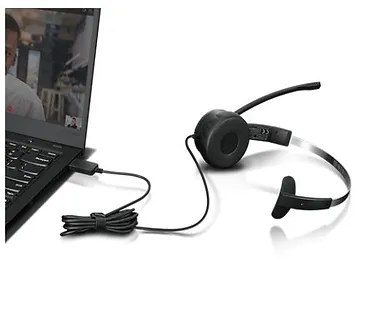 Lenovo Zestaw słuchawkowy 100 Mono USB 4XD1B61617
