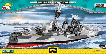 Cobi Klocki 1482 element&oacute;w Krążownik HMS Belfast