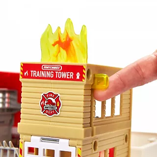 Mattel Zestaw z garażem Matchbox Prawdziwe Przygody Straż Pożarna