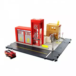 Mattel Zestaw z garażem Matchbox Prawdziwe Przygody Straż Pożarna