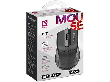 MYSZ DEFENDER HIT MB-530 CZARNA OTPICAL 1000dpi 3P