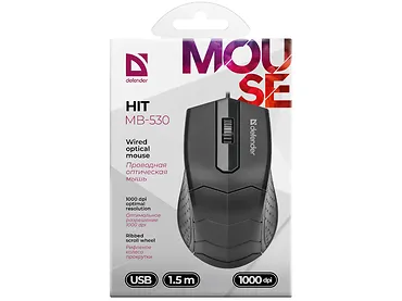 MYSZ DEFENDER HIT MB-530 CZARNA OTPICAL 1000dpi 3P