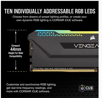 Corsair Pamięć DDR4 Vengeance RGB PRO SL 16GB/3200 (2*8GB) czarna C16