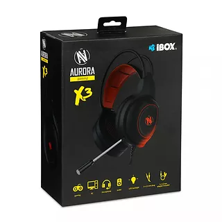 iBOX Słuchawki Aurora X3 gaming