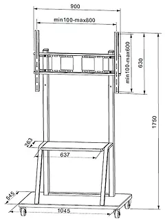 Techly Stojak LCD 55-100 cali 150 kg