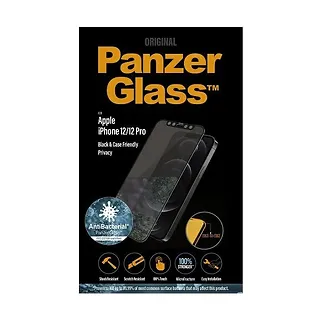 Panzerglass Szkło ochronne E2E Super+ iPhone 12/12 Pro Case Friendly            AntiBacterial Microfracture Privacy