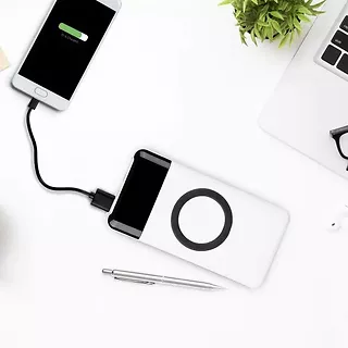 V-tac Power Bank 10000 mAh 2A indukcja Biały