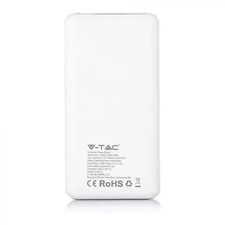 V-tac Power Bank 10000 mAh 2A indukcja Biały