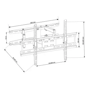 ART Uchwyt do telewizora 32-80 caliLED/LCD 45kg UX-160 pion/poziom