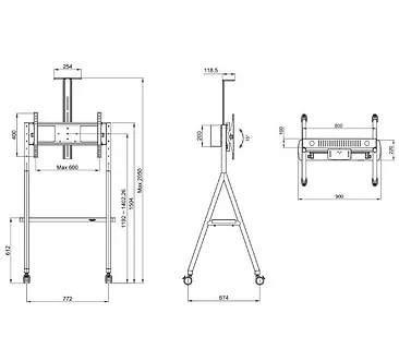 Neomounts Stojak mobilny NS-M1500 WHITE