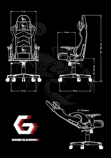 Gembird Krzesło gamingowe Scorpion czarno-żółte
