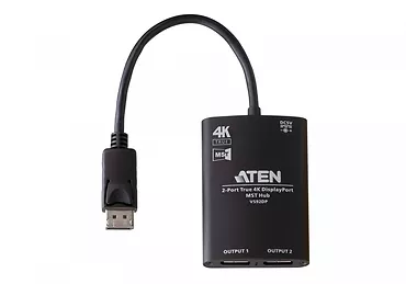 ATEN Wzmacniacz  2-port True 4k DP MST Hub VS92DP