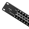 Qoltec Patch panel RACK | 48V | 24 porty | Passive PoE Injector | 1000m | Czarny