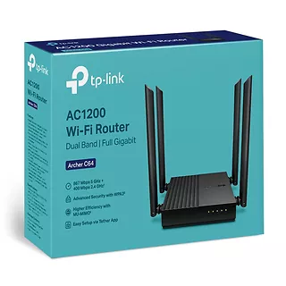 TP-LINK Router  Archer C64 AC1200 1WAN 4LAN