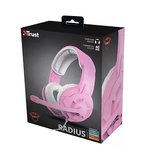 Trust Słuchawki gamingowe GXT411P RADIUS różowy