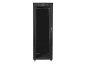 Lanberg Szafa instalacyjna rack stojąca 19 37u 600x800 czarna, drzwi szklane lcd (Flat pack)