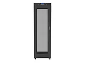 Lanberg Szafa instalacyjna rack stojąca 19 42U 600x800 czarna, drzwi perforowane lcd (flat pack)