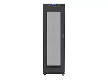 Lanberg Szafa instalacyjna rack stojąca 19 42U 600x800 czarna, drzwi perforowane lcd (flat pack)