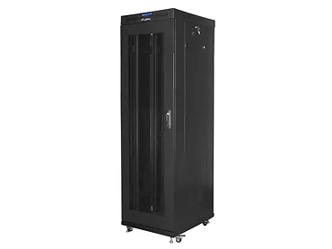 Lanberg Szafa instalacyjna rack stojąca 19 42U 600x800 czarna, drzwi perforowane lcd (flat pack)