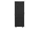 Lanberg Szafa instalacyjna rack stojąca 19 42U 600x800 czarna, drzwi perforowane lcd (flat pack)