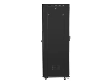 Lanberg Szafa instalacyjna rack stojąca 19 42U 600x800 czarna, drzwi perforowane lcd (flat pack)