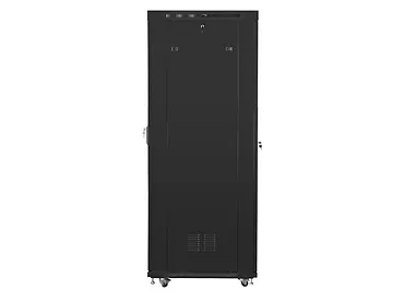 Lanberg Szafa instalacyjna rack stojąca 19 42U 600x1000 czarna, drzwi szklane lcd (flat pack)