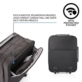 XD DESIGN Torba podr&oacute;żna FLEX FOLDABLE TROLLEY BLACK