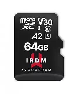 GOODRAM Karta pamięci microSD IRDM 64GB UHS-I U3 A2  + adapter