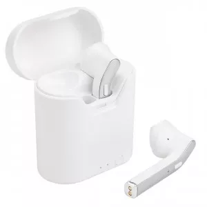 ART Słuchawki BT z mikrofonem TWS (microUSB)  Białe/srebrne