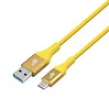 TB Kabel USB 3.0 - USB C 2m PREMIUM 3A żółty TPE