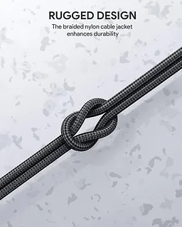 AUKEY CB-CD37 zestaw 4 szt. nylonowych kabli Quick Charge USB C -USB C | 0.3m 1m 2m 3m | 4 szt. | 5 Gbps | 3A | 60W PD | 20V