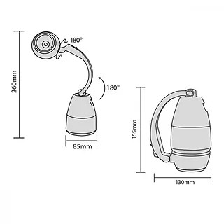 Maclean Lampa LED 3w1 latarka kempingowa biurkowa MCE294