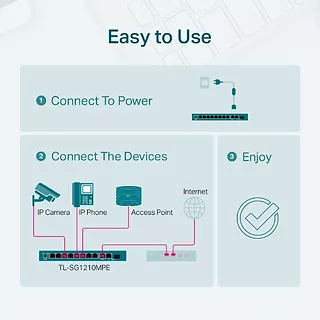 TP-LINK Switch SG1210MPE  Smart 8GE PoE+ 1GE 1SFP