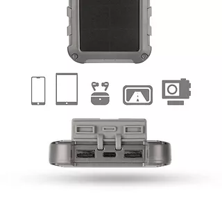 Xtorm Powerbank solarny Fuel Series 2xUSB USB-C 10000mAh 20W Szary