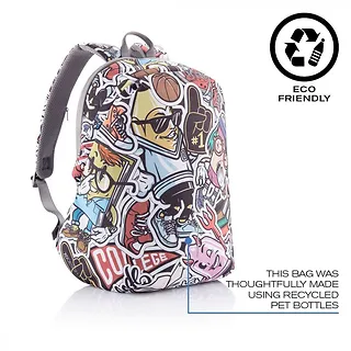 XD DESIGN Plecak antykradzieżowy BOBBY SOFT GRAFFITI