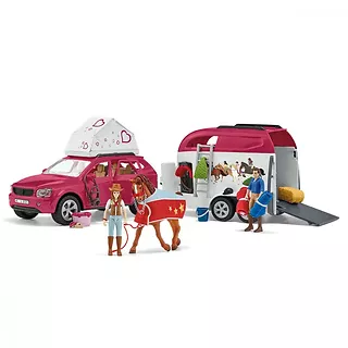 Schleich Zestaw figurek Przygoda z samochodem i przyczepą dla konia
