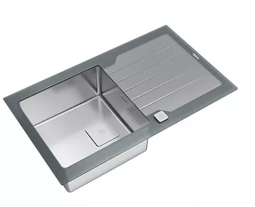 TEKA Zlewozmywak DIAMOND LUX 1B 1D 86 KAMIENNY SZARY SZKLANY