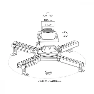 Maclean Uchwyt sufitowy do projektora MC-913