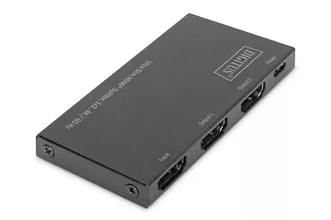 Digitus Rozdzielacz (Splitter) Ultra Slim HDMI 1x2 4K 60Hz 3D HDR HDCP 2.2 18 Gbps Micro USB