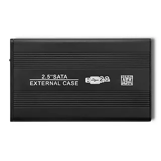 Qoltec Obudowa/kieszeń aluminiowa do dysków HDD/SSD 2.5 SATA3 | USB 2.0| Czarny