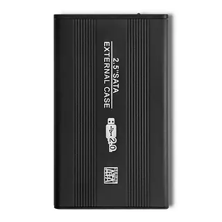 Qoltec Obudowa/kieszeń aluminiowa do dysków HDD/SSD 2.5 SATA3 | USB 2.0| Czarny