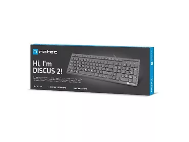 Natec Klawiatura Discus 2 slim Czarna