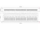 ALANTEC Patch panel UTP kat.5e 24 porty LSA z półką 1U