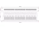 ALANTEC Patch panel STP kat.6A 24 porty LSA 1U