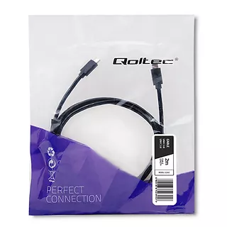 Qoltec Kabel USB 3.1 typ C męski | USB 3.1 typ C męski