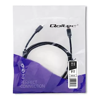 Qoltec Kabel USB 3.1 typ C męski | USB 3.1 typ C męski | 3m | Czarny